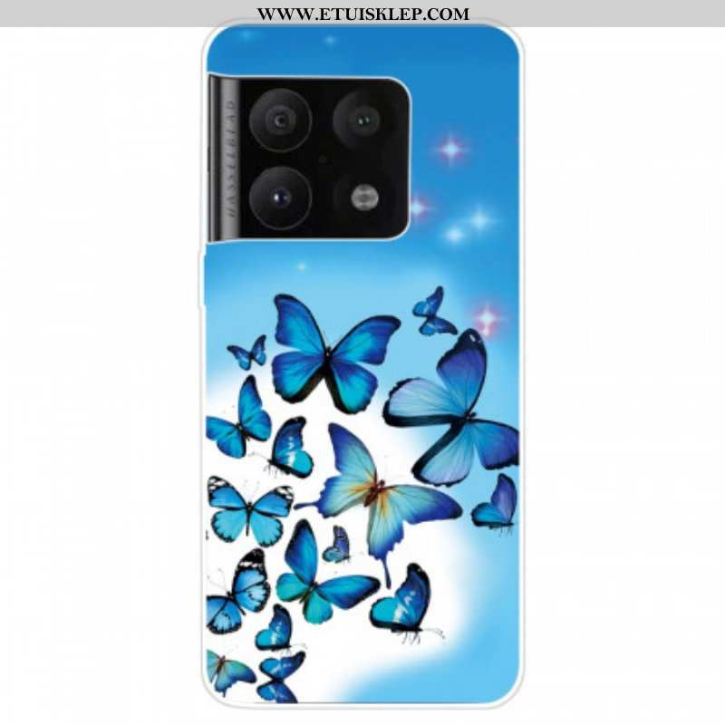 Etui do OnePlus 10 Pro 5G Lot Niebieskich Motyli